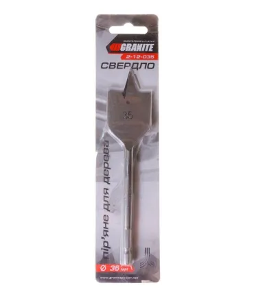 Vrtak do dřeva GRANITE plochý 35*152 mm 1/4" šestihranná stopka 2-12-035