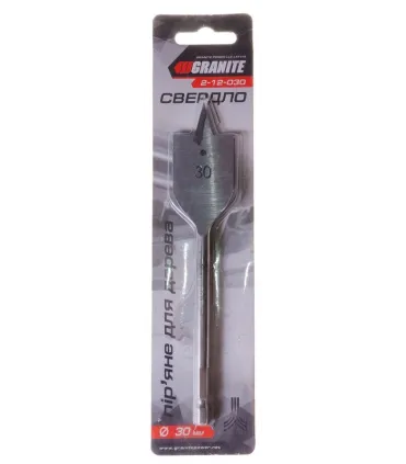 Vrtak do dřeva GRANITE plochý 30*152 mm 1/4" šestihranná stopka 2-12-030