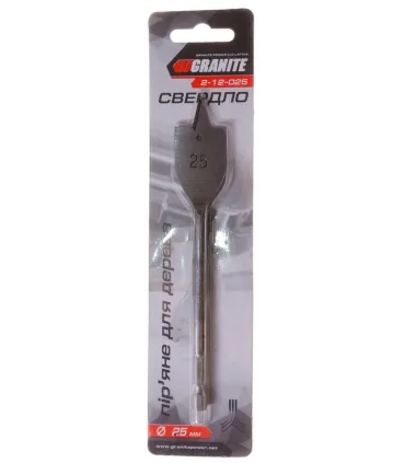 Vrtak do dřeva GRANITE plochý 25*152 mm 1/4" šestihranná stopka 2-12-025