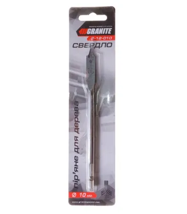 Vrtak do dřeva GRANITE plochý 10*152 mm 1/4" šestihranná stopka 2-12-010