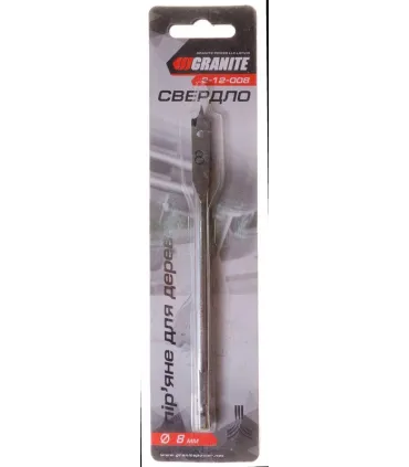 Vrtak do dřeva GRANITE plochý 8*152 mm 1/4" šestihranná stopka 2-12-008
