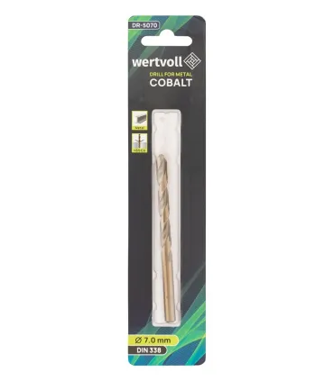 Kovový vrták WERTVOLL HSS COBALT 7,0х109 mm DIN338 DR-5070