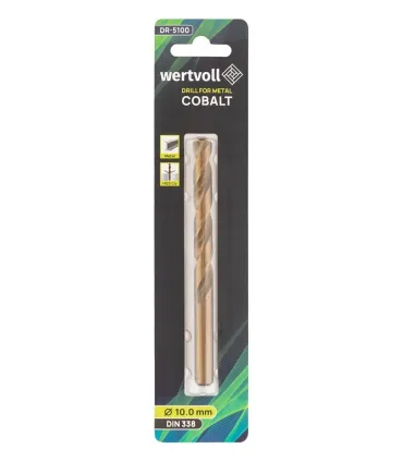 Vrták do kovu WERTVOLL HSS COBALT 10,0х133 mm COBALT DIN338 DR-5100