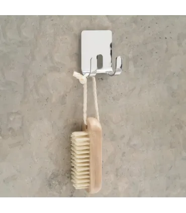 Jednoduchý samolepící věšák Inox matt, Base 220, 61601-21