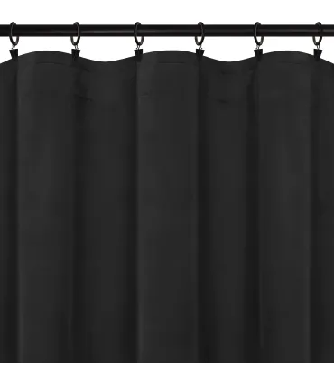 Velurový závěs na řasící pásce barva Černá