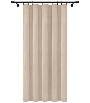 Velurový závěs na řasící pásce barva Béžová