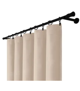 Velurový závěs na řasící pásce barva Béžová