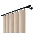 Velurový závěs na řasící pásce barva Béžová