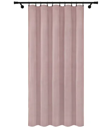 Velurový závěs na řasící pásce barva Púdrová
