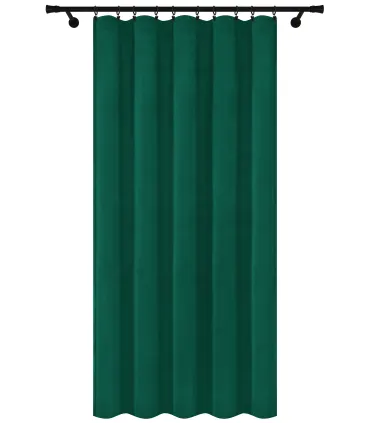 Velurový závěs na řasící pásce barva Zelená