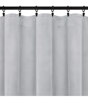 Velurový závěs na řasící pásce barva Šedá