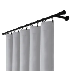 Velurový závěs na řasící pásce barva Šedá