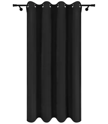 Velurový závěs s kroužky barva Černá