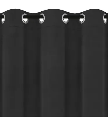 Velurový závěs s kroužky barva Černá