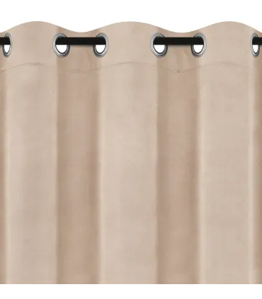 Velurový závěs s kroužky barva Béžová