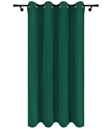 Velurový závěs s kroužky barva Zelená