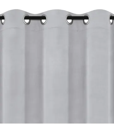 Velurový závěs s kroužky barva Šedá