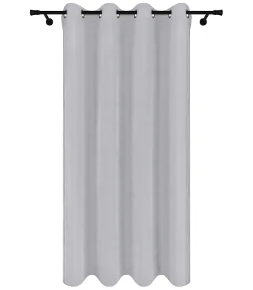 Velurový závěs s kroužky barva Šedá