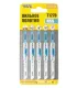 Plátky do přímočaré pily HCS MASTERTOOL pro neželezné kovy čisté rovné střih 8TPI/100 mm 5 ks T127D 14-2815