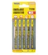 Plátky do přímočaré pily HCS MASTERTOOL T111D basic na dřevo/ plast rychle rovné střih 6TPI/100 mm 5 ks 14-2817