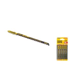Plátky do přímočaré pily HCS MASTERTOOL na dřevo/ plast rychle rovné střih, obráceně 6TPI/100 mm 5 ks 14-2818
