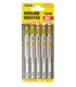 Plátky do přímočaré pily HCS MASTERTOOL T301DL na dřevo/ plast čisté rovné střih 6TPI/132 mm 5 ks 14-2821