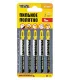 Plátky do přímočaré pily HCS MASTERTOOL T244D na dřevo/ plast rychle tvarovaný střih 6TPI/100 mm 5 ks 14-2802