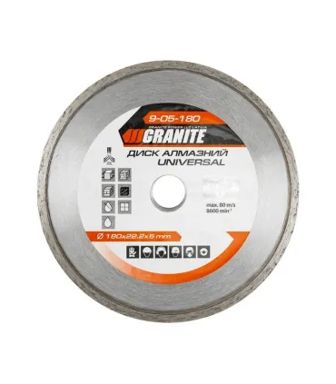 Kotouč diamantový GRANITE UNIVERSAL 180*2,4 mm 22-24% 8600 ot./min 9-05-180