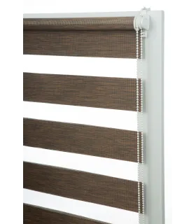 Roleta Den a Noc Delux Plus série Mocha Wood DN23